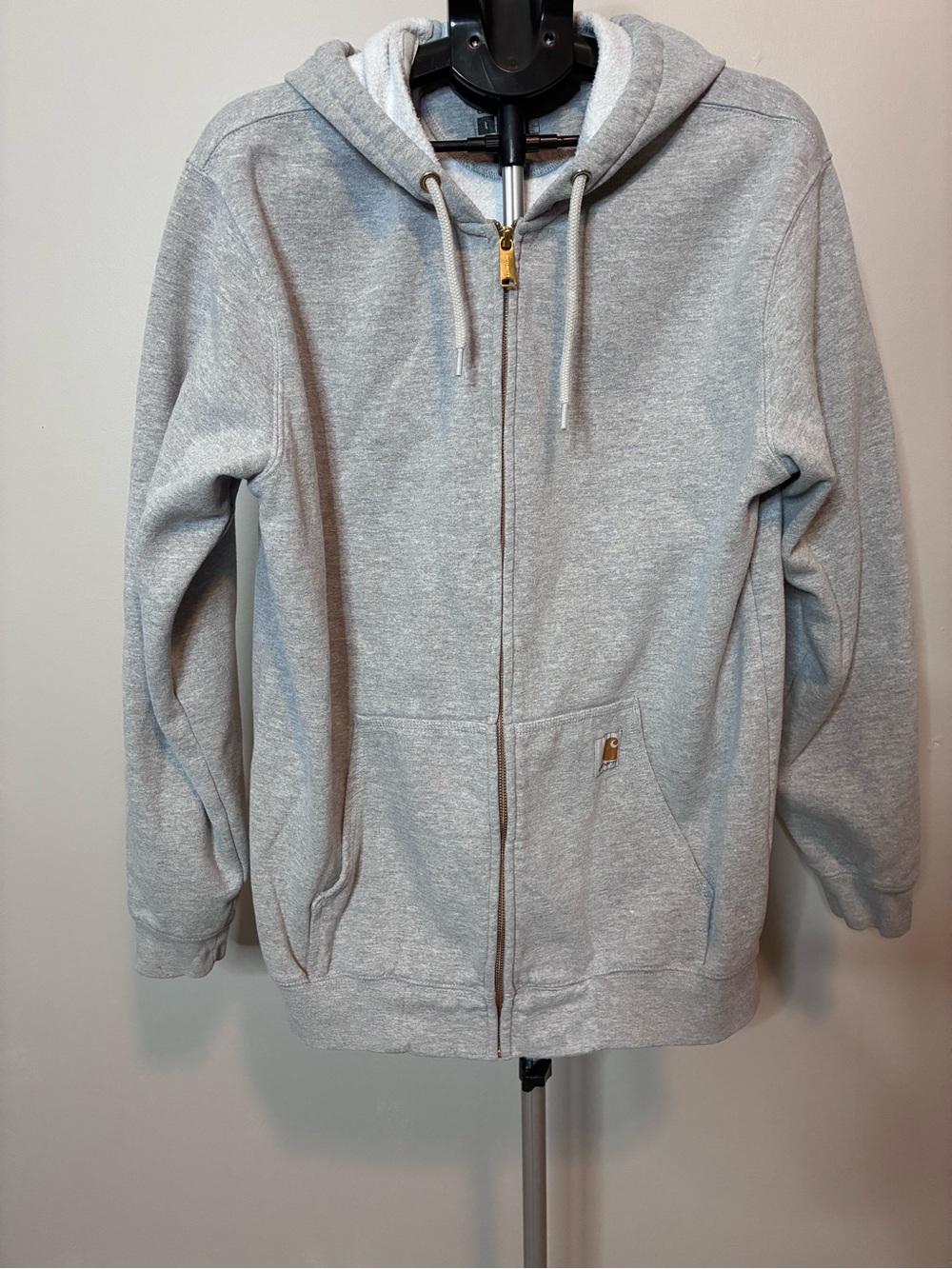 Carhartt Loose Fit Gray Full Zip Hoodie Large Men’s Workwear Sweatshirt